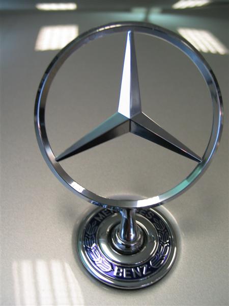 MERCEDES STAR HOOD ORNAMENT CLOSE UP Oh Lord won't you buy me
