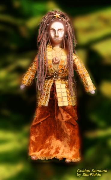 The Golden Samurai Art Doll Voodoo Dool by Starfields