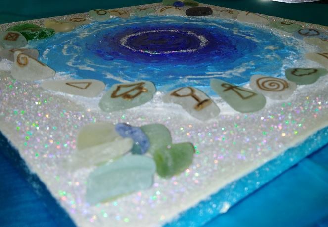 See Glass Energy Symbol Set on sparkly ocean gameboard by Dee Godfrey